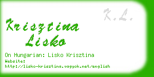 krisztina lisko business card